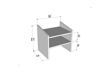 Zalric Nattbord 45 cm - Hvit - Møbler - Bord - Avlastningsbord & sidobord - Sengebord & nattbord