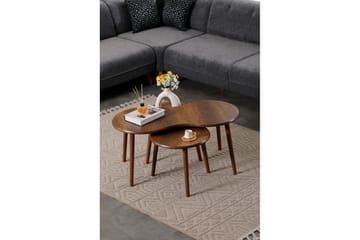 Zalvar Sett med bord 100 cm - Sand - Møbler - Bord - Avlastningsbord & sidobord - Settbord