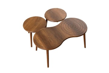 Zalvar Sett med bord 100 cm - Sand - Møbler - Bord - Avlastningsbord & sidobord - Settbord