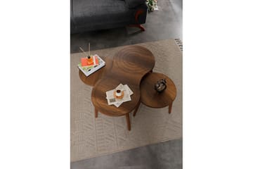 Zalvar Sett med bord 100 cm - Sand - Møbler - Bord - Avlastningsbord & sidobord - Settbord