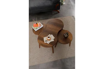 Zalvar Sett med bord 100 cm - Sand - Møbler - Bord - Avlastningsbord & sidobord - Settbord