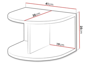 Zarek Nattbord 41 cm - beige - Møbler - Bord - Avlastningsbord & sidobord - Sengebord & nattbord