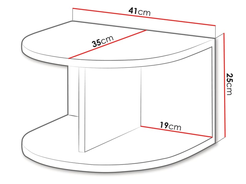 Zarek Nattbord 41 cm - beige - Møbler - Bord - Avlastningsbord & sidobord - Sengebord & nattbord