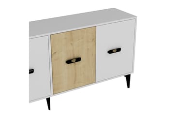 Zaven Konsollbord 180 cm - Hvit/Eik - Møbler - Bord - Avlastningsbord & sidobord - Konsollbord & gangbord