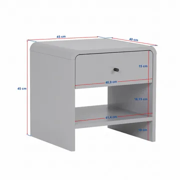 Zavio Nattbord 45x45x40 cm - Milano Walnut - Møbler - Bord - Avlastningsbord & sidobord - Sengebord & nattbord