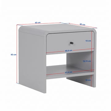 Zavio Nattbord 45x45x40 cm - Sepet Oak - Møbler - Bord - Avlastningsbord & sidobord - Sengebord & nattbord