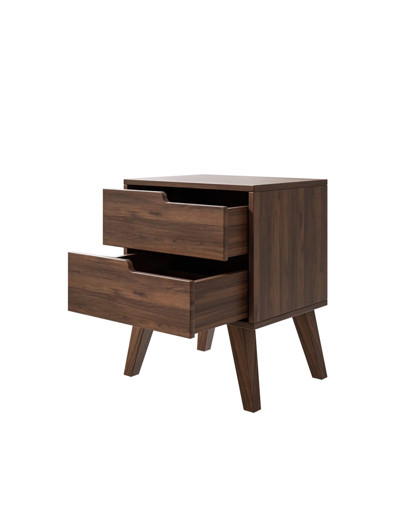 Zelto Nattbord 45 cm Høyre - Warmia valnøtt (valnøtttone) - Møbler - Bord - Avlastningsbord & sidobord - Sengebord & nattbord