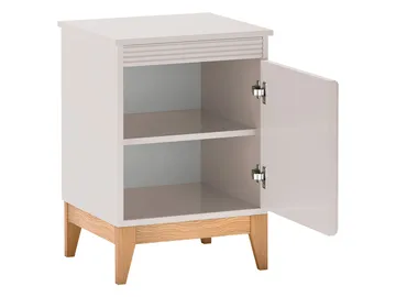 Zeylor Nattbord 45 cm i Tre med Oppbevaring og Skuffer - Hvit - Møbler - Bord - Avlastningsbord & sidobord - Sengebord & nattbord