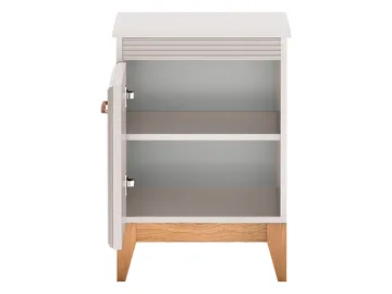 Zeylor Nattbord 45 cm i Tre med Oppbevaring og Skuffer - Hvit - Møbler - Bord - Avlastningsbord & sidobord - Sengebord & nattbord
