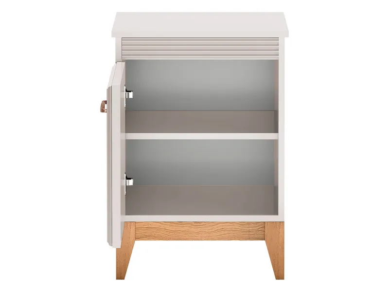 Zeylor Nattbord 45 cm i Tre med Oppbevaring og Skuffer - Hvit - Møbler - Bord - Avlastningsbord & sidobord - Sengebord & nattbord