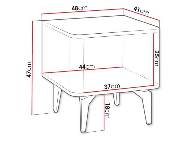 Zeyrin Nattbord 48 cm - Beige|brun|svart - Møbler - Bord - Avlastningsbord & sidobord - Sengebord & nattbord