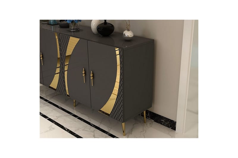 Zoman Konsollbord 150 cm - Gull/Antrasitt - Møbler - Bord - Avlastningsbord & sidobord - Konsollbord & gangbord