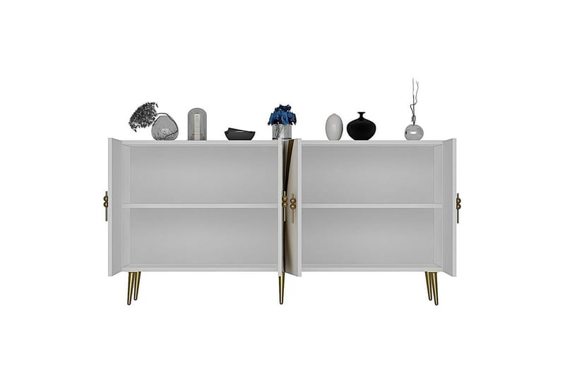 Zoman Konsollbord 150 cm - Gull/Hvit - Møbler - Bord - Avlastningsbord & sidobord - Konsollbord & gangbord