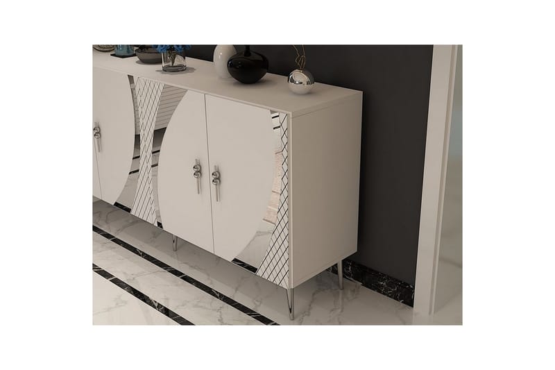 Zoman Konsollbord 150 cm - Hvit/Sølv - Møbler - Bord - Avlastningsbord & sidobord - Konsollbord & gangbord