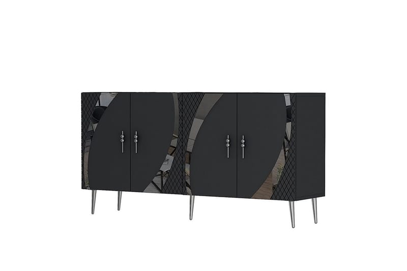 Zoman Konsollbord 150 cm - Sølv/Antrasitt - Møbler - Bord - Avlastningsbord & sidobord - Konsollbord & gangbord