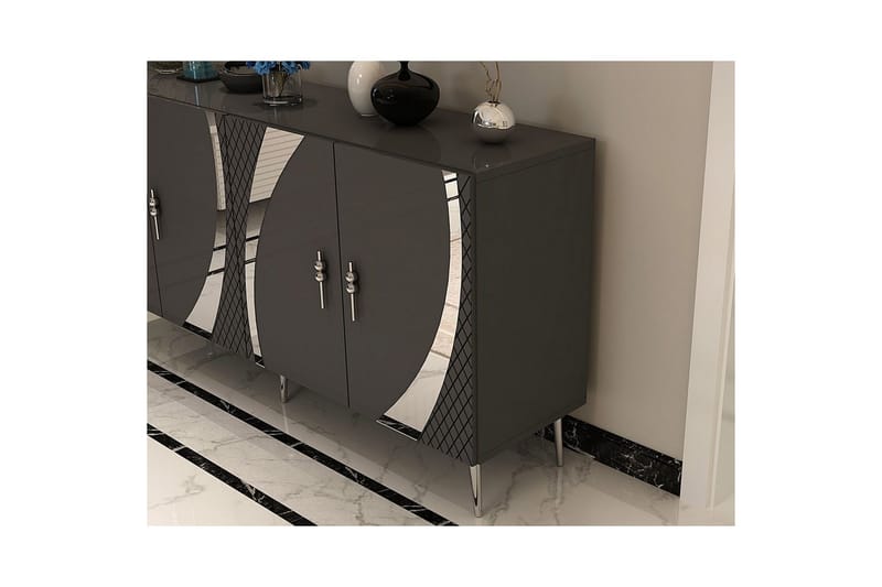 Zoman Konsollbord 150 cm - Sølv/Antrasitt - Møbler - Bord - Avlastningsbord & sidobord - Konsollbord & gangbord
