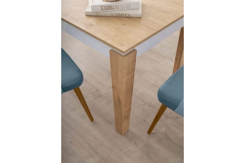 Azoula Spisebord 140 cm Rektangulær - Eik/Hvit - Møbler - Bord - Spisebord & kjøkkenbord