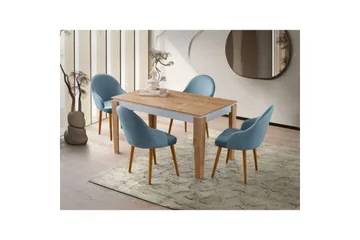 Azoula Spisebord 140 cm Rektangulær - Eik/Hvit - Møbler - Bord - Spisebord & kjøkkenbord