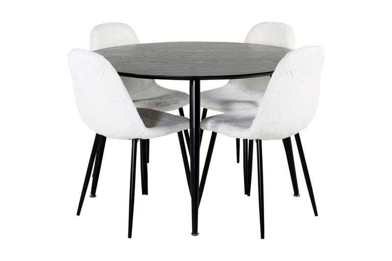 Balisa Spisegruppe 115 cm Rund + 4 Ypas Spisestoler
