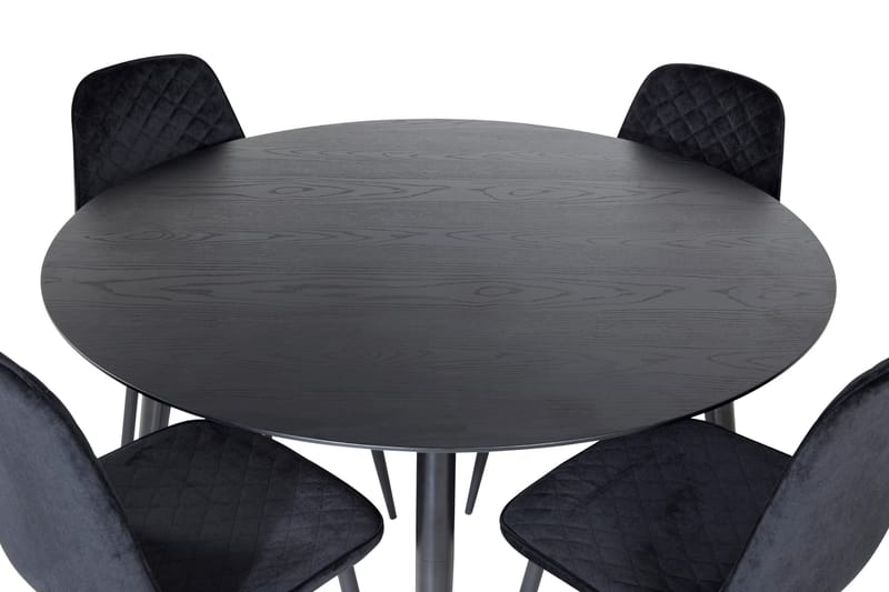 Balisa Spisegruppe 115 cm Rund inkl. 4 Ypas-stoler - Svart - Møbler - Bord - Spisegruppe
