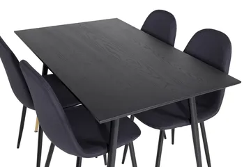 Balisa Spisegruppe 120 cm inkl. 4 Ypas Stoler - Svart - Møbler - Bord - Spisegruppe