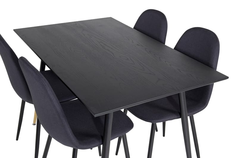 Balisa Spisegruppe 120 cm inkl. 4 Ypas Stoler - Svart - Møbler - Bord - Spisegruppe