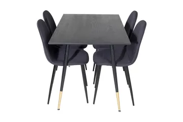 Balisa Spisegruppe 120 cm inkl. 4 Ypas Stoler - Svart - Møbler - Bord - Spisegruppe
