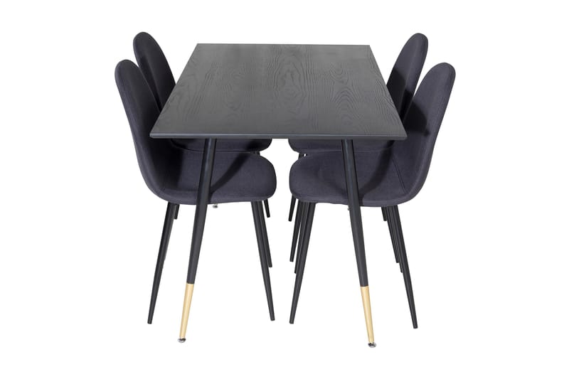 Balisa Spisegruppe 120 cm inkl. 4 Ypas Stoler - Svart - Møbler - Bord - Spisegruppe