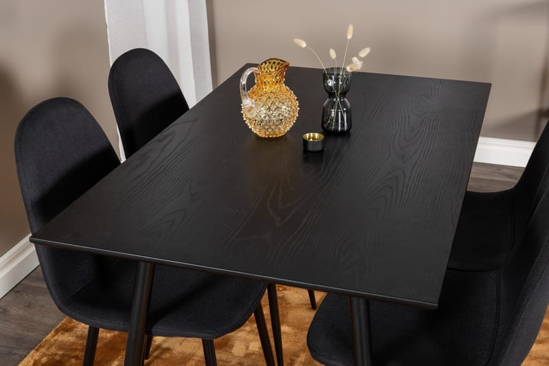 Balisa Spisegruppe 120 cm inkl. 4 Ypas Stoler - Svart - Møbler - Bord - Spisegruppe