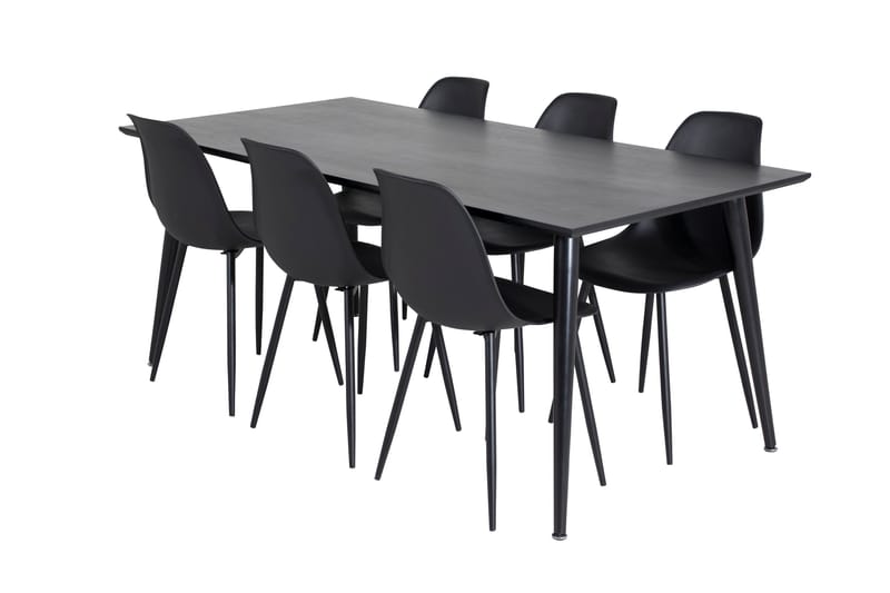 Balisa Spisegruppe 180 cm inkl. 6 Ypas Stoler - Svart - Møbler - Bord - Spisegruppe