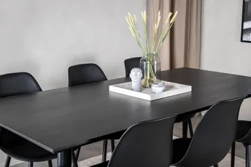 Balisa Spisegruppe 180 cm inkl. 6 Ypas Stoler - Svart - Møbler - Bord - Spisegruppe