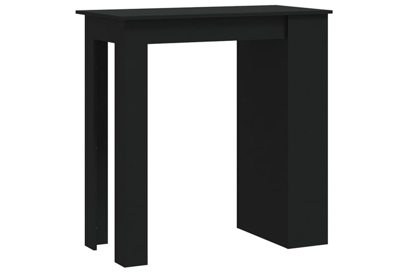 Barbord med oppbevaringsstativ svart 102x50x103,5 cm sponpla - Svart - Barbord & ståbord