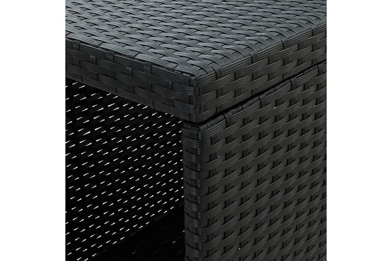 Barbord med oppbevaringsstativ svart 120x60x110 cm - Svart - Barbord & ståbord