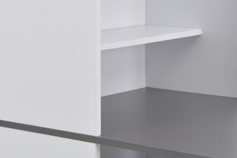Barbord med skap hvit 115x59x200 cm - Hvit - Barbord & ståbord