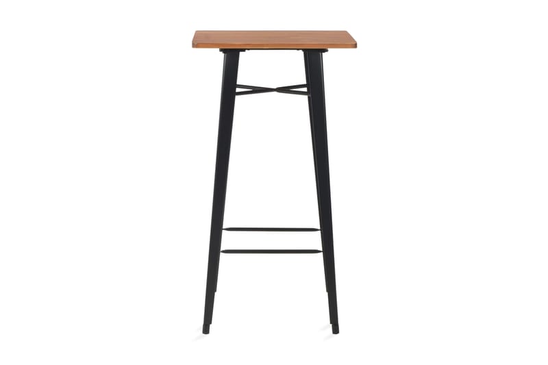 Barbord svart 60x60x108 cm heltre furu stål - Barbord & ståbord