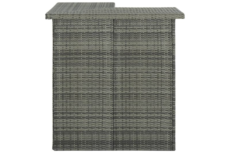 Hjørnebarbord grå 100x50x105 cm polyrotting - Grå - Barbord & ståbord