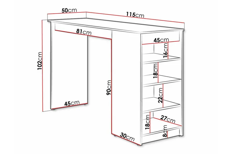 Kintore Barbord 50 cm - Brun - Møbler - Bord - Barbord & ståbord