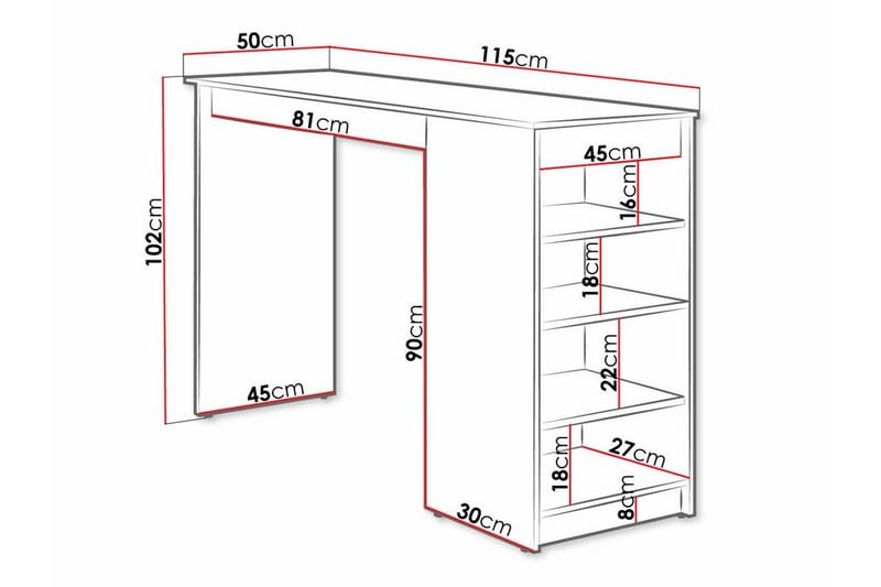 Kintore Barbord 50 cm - Svart - Møbler - Bord - Barbord & ståbord