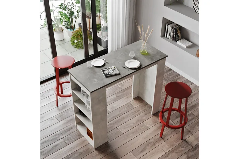 Zambasa Barbord 120 cm - Grå/Natur - Møbler - Bord - Barbord & ståbord