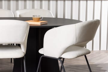 Bariso ovalt spisebord 230x115x75 cm med 6 Day spisestoler - Møbler - Bord - Spisegruppe