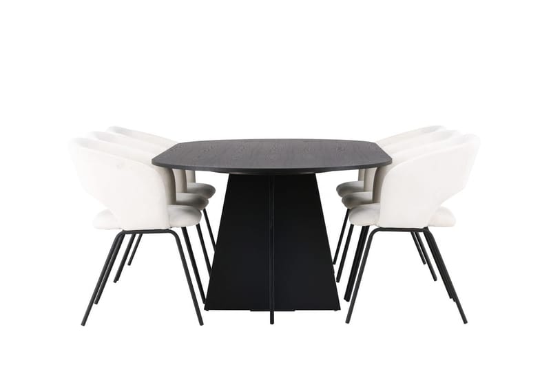 Bariso ovalt spisebord 230x115x75 cm med 6 Day spisestoler - Møbler - Bord - Spisegruppe