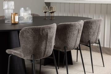 Bariso Spisebord 230x115x75 cm Ovalt med 6 Modesto Spisestoler - Møbler - Bord - Spisegruppe