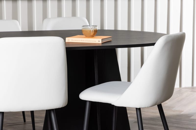 Bariso Spisebord 230x115x75 cm Ovalt med 6 Night Spisestoler - Møbler - Bord - Spisegruppe