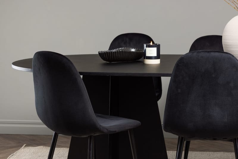Bariso Spisebord 230x115x75 cm Ovalt med 6 Polar Kjøkkenstoler - Møbler - Bord - Spisegruppe
