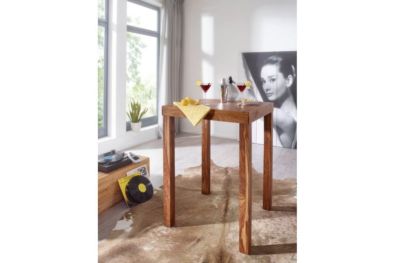 Bartabell Wohnling Stabil heltre Sheesham 80 x 80 x 110 cm - Møbler - Bord - Barbord & ståbord
