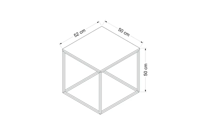 Basak Sofabord 52 cm - Antrasitt - Møbler - Bord - Sofabord & salongbord