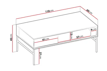 Basici Sofabord 110 cm - Brun - Møbler - Bord - Sofabord & salongbord