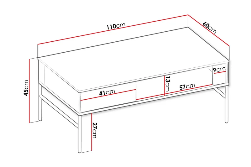 Basici Sofabord 110 cm - Brun - Møbler - Bord - Sofabord & salongbord
