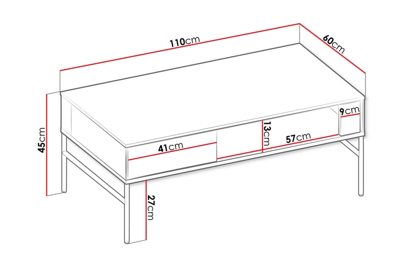 Basici Sofabord 110 cm - Brun - Møbler - Bord - Sofabord & salongbord