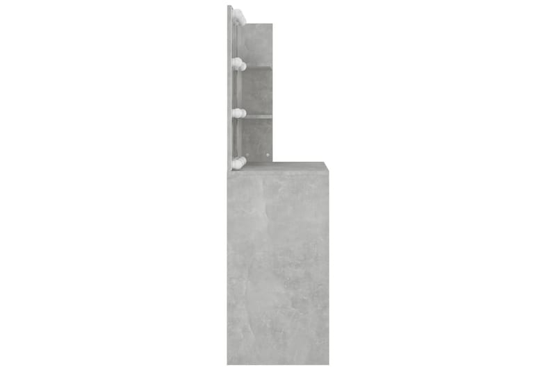 beBasic Sminkebord med LED betonggrå 74,5x40x141 cm - GrÃ¥ - Sminkebord & toalettbord